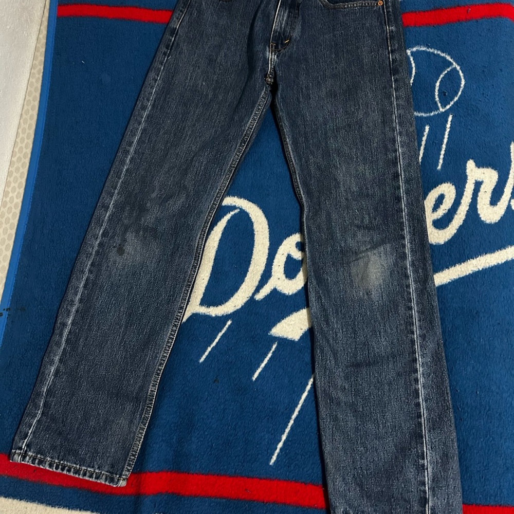 Levi's Dark Blue Straight Jeans *STAINS*